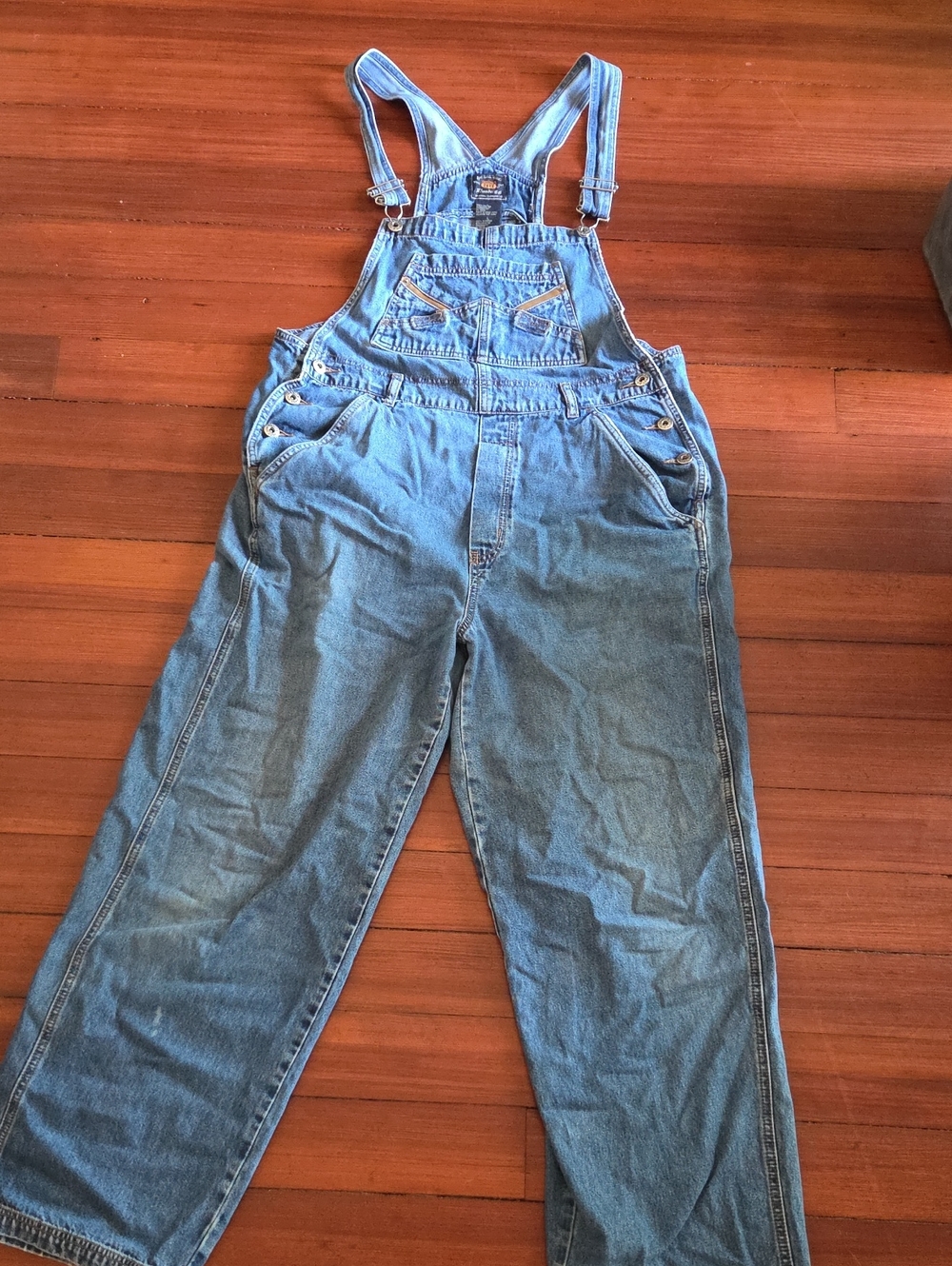 90s Vintage Route 66 Blue Denim Overalls